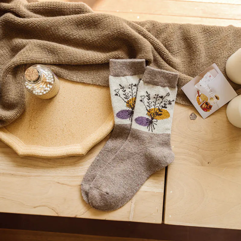 Sen Series Thickened Retro Wool Socks - New Style