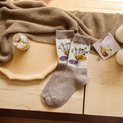 Sen Series Thickened Retro Wool Socks - New Style