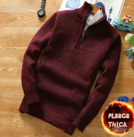 Autumn Winter Men Fleece Knitting Sweaters - ActOn