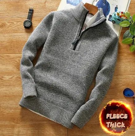 Autumn Winter Men Fleece Knitting Sweaters - ActOn