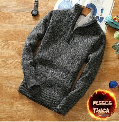Autumn Winter Men Fleece Knitting Sweaters - ActOn