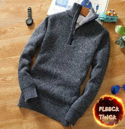 Autumn Winter Men Fleece Knitting Sweaters - ActOn