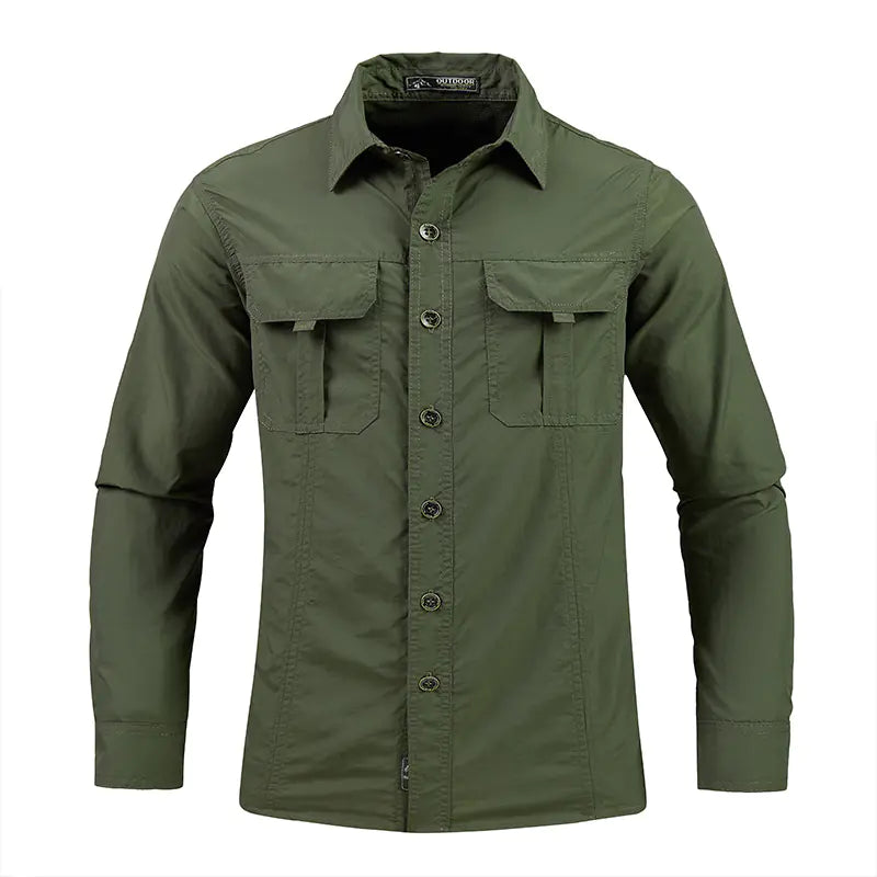 Men's Long Sleeve Quick-Dry Outdoor Shirt for Spring/Summer
