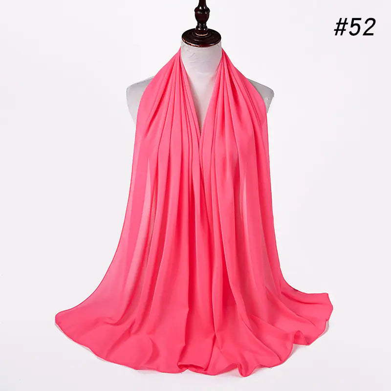 86 Color Pearl Chiffon Bubble Scarf for Women