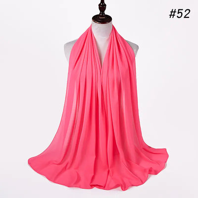 86 Color Pearl Chiffon Bubble Scarf for Women