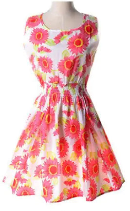 2018 Summer Plus Size Floral Chiffon Dress and Skirt