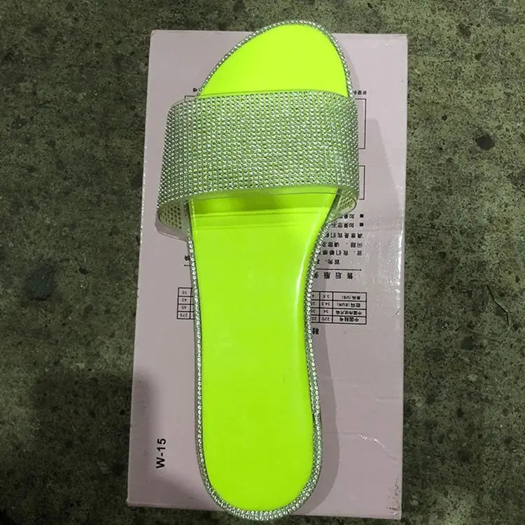 Large Rhinestone Sandals and Slippers for Women