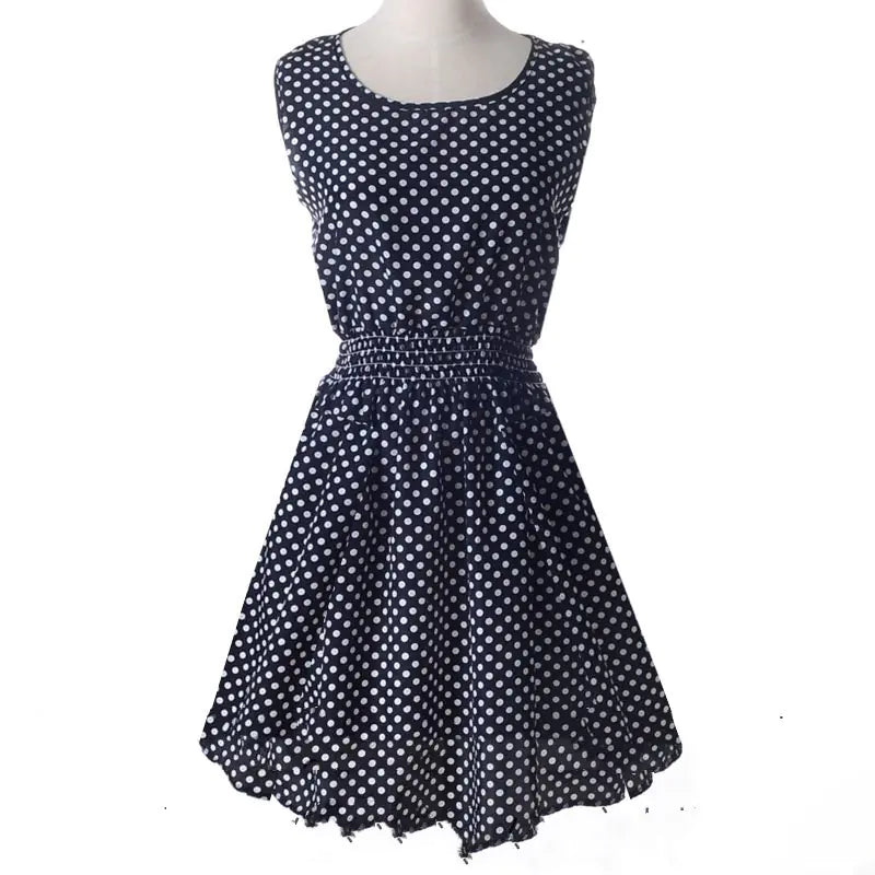 Plus Size Floral Chiffon Sleeveless Dress