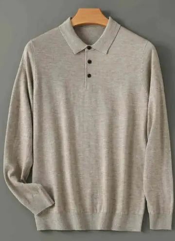 Men Long-sleeved Knitted Shirt