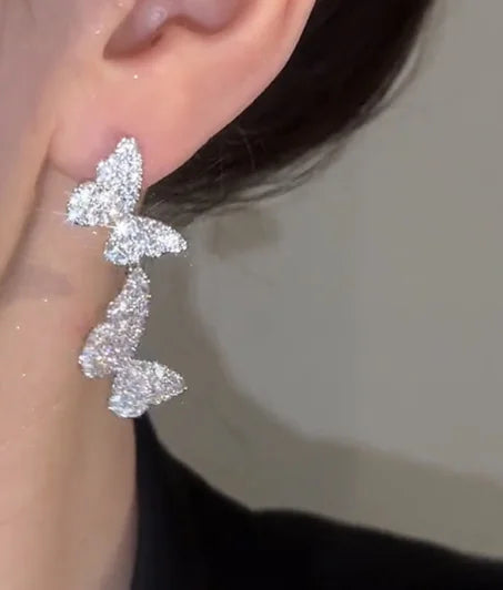 S925 Silver Bow Pearl Stud Earrings for Women