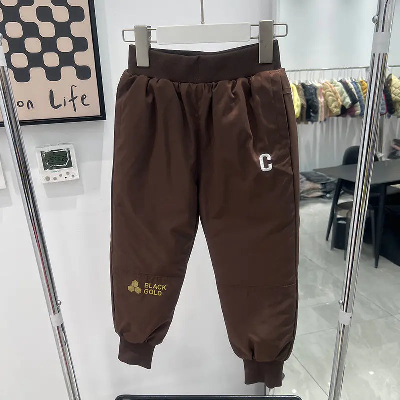 Kids' Thick Winter Waterproof Down Pants for Boys & Girls