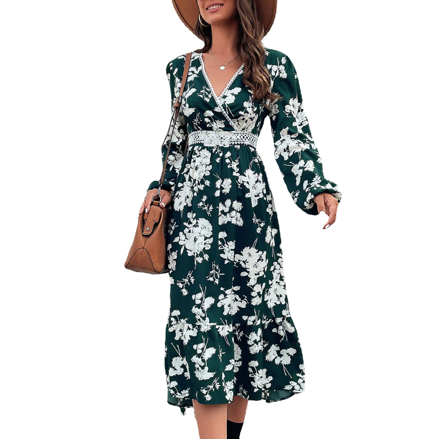 2023 Women's Fashion Asymmetrical Floral Dress