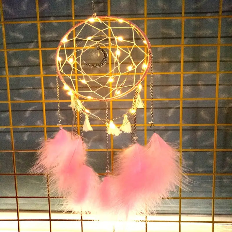 Handmade LED Dream Catcher for Bedroom Decor (1 PCS)