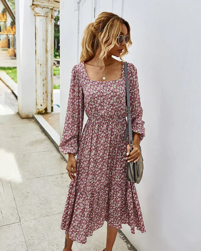 Elegant Long Sleeve Floral Dress for Women - ActOn
