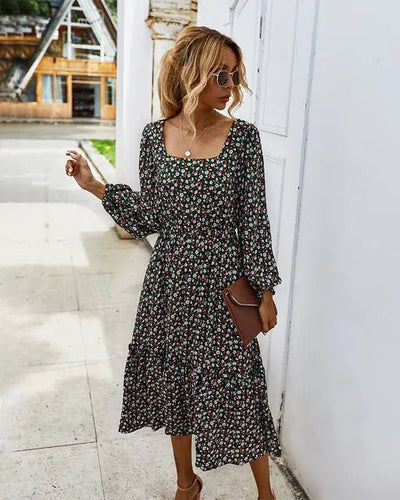 Elegant Long Sleeve Floral Dress for Women - ActOn