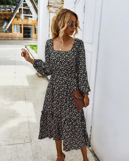 Elegant Long Sleeve Floral Dress for Women - ActOn