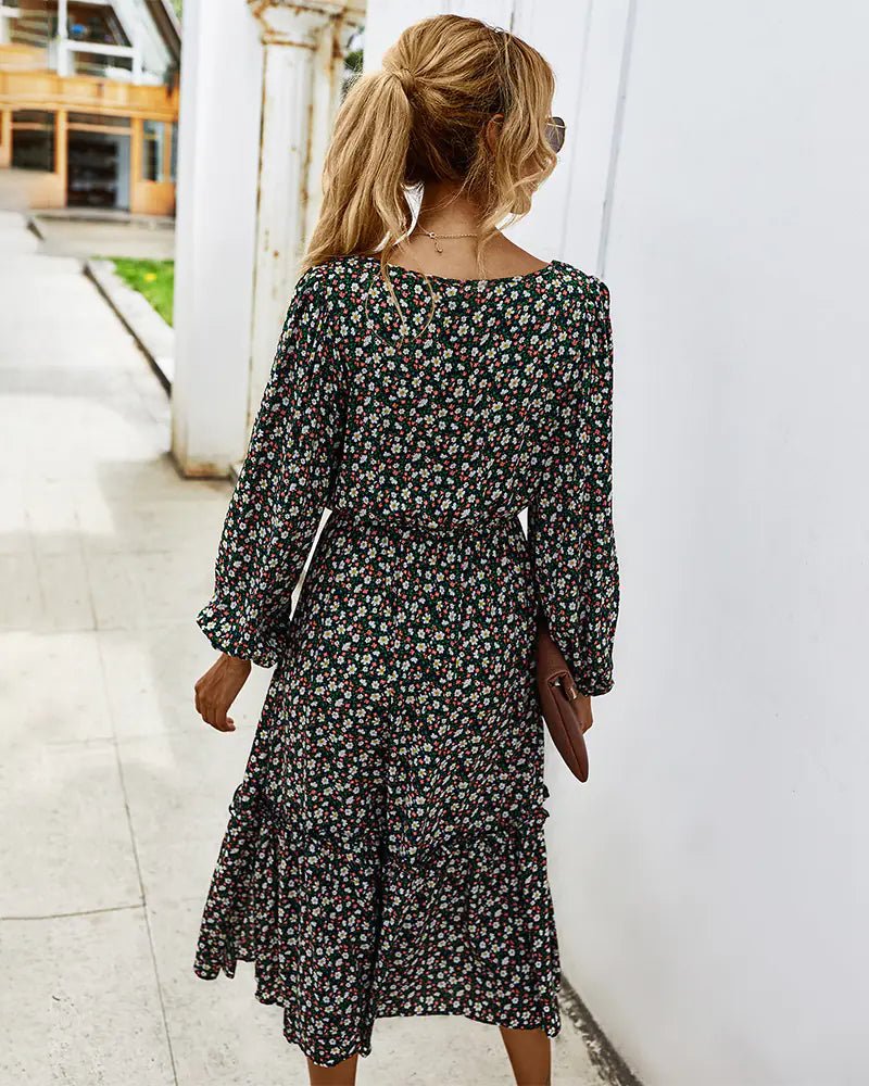 Elegant Long Sleeve Floral Dress for Women - ActOn