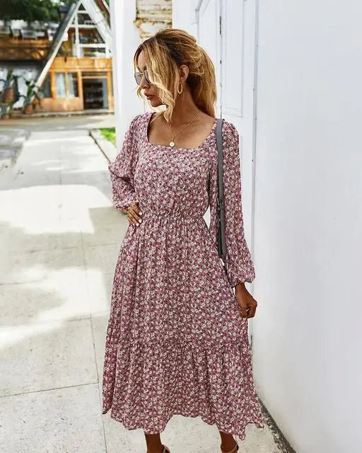 Elegant Long Sleeve Floral Dress for Women - ActOn