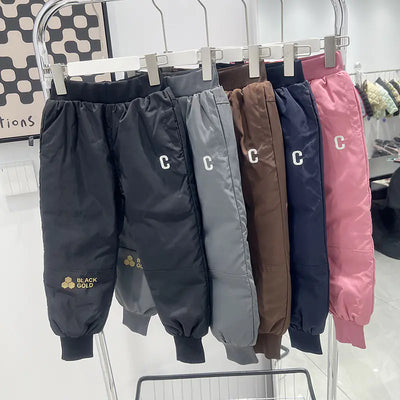 Kids' Thick Winter Waterproof Down Pants for Boys & Girls
