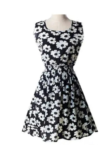 2018 Summer Plus Size Floral Chiffon Dress and Skirt