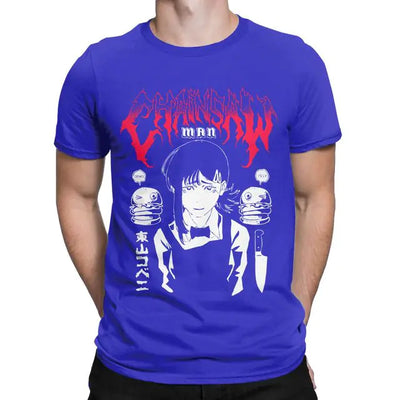 Men's Cotton T-Shirt with Retro Anime Scene Design