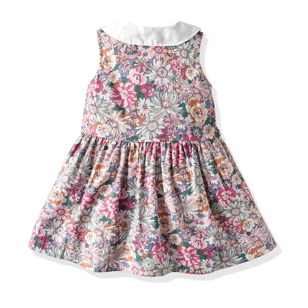 Girls' Vintage Floral Dress - Sleeveless Summer Style - ActOn