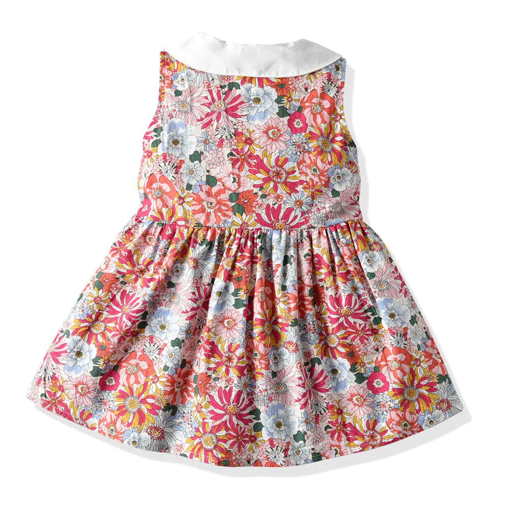 Girls' Vintage Floral Dress - Sleeveless Summer Style - ActOn