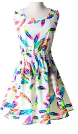 2018 Summer Plus Size Floral Chiffon Dress and Skirt