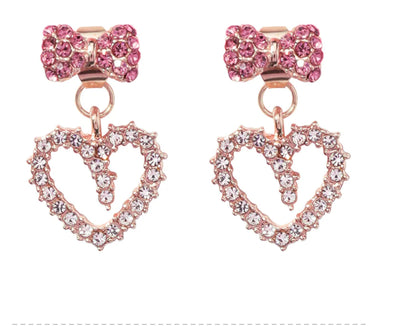 Pink Bowknot Stud Earrings