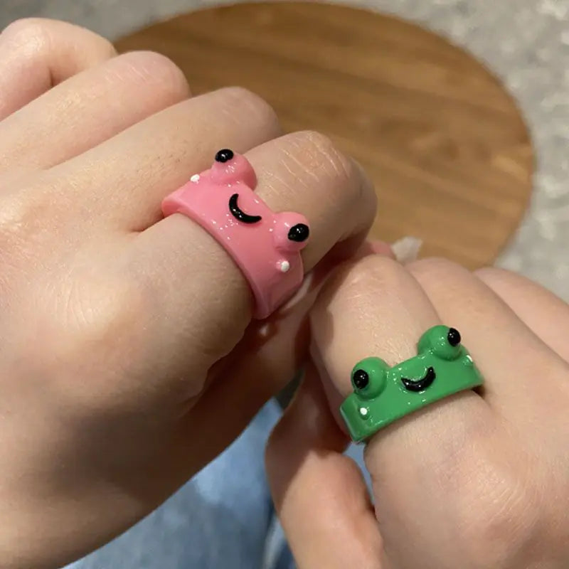 Cute Simple Boyfriend Exclusive Lonely Frog Ring