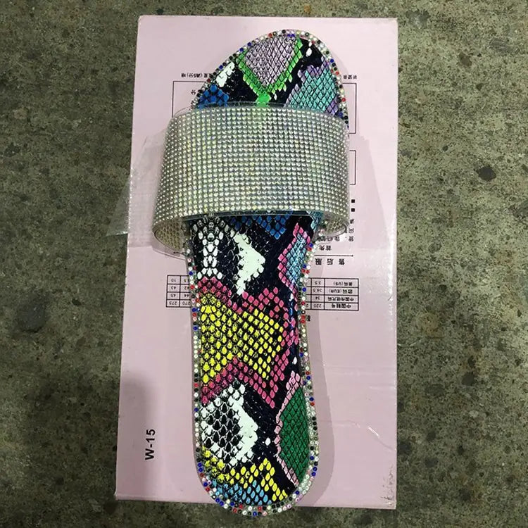 Large Rhinestone Sandals and Slippers for Women