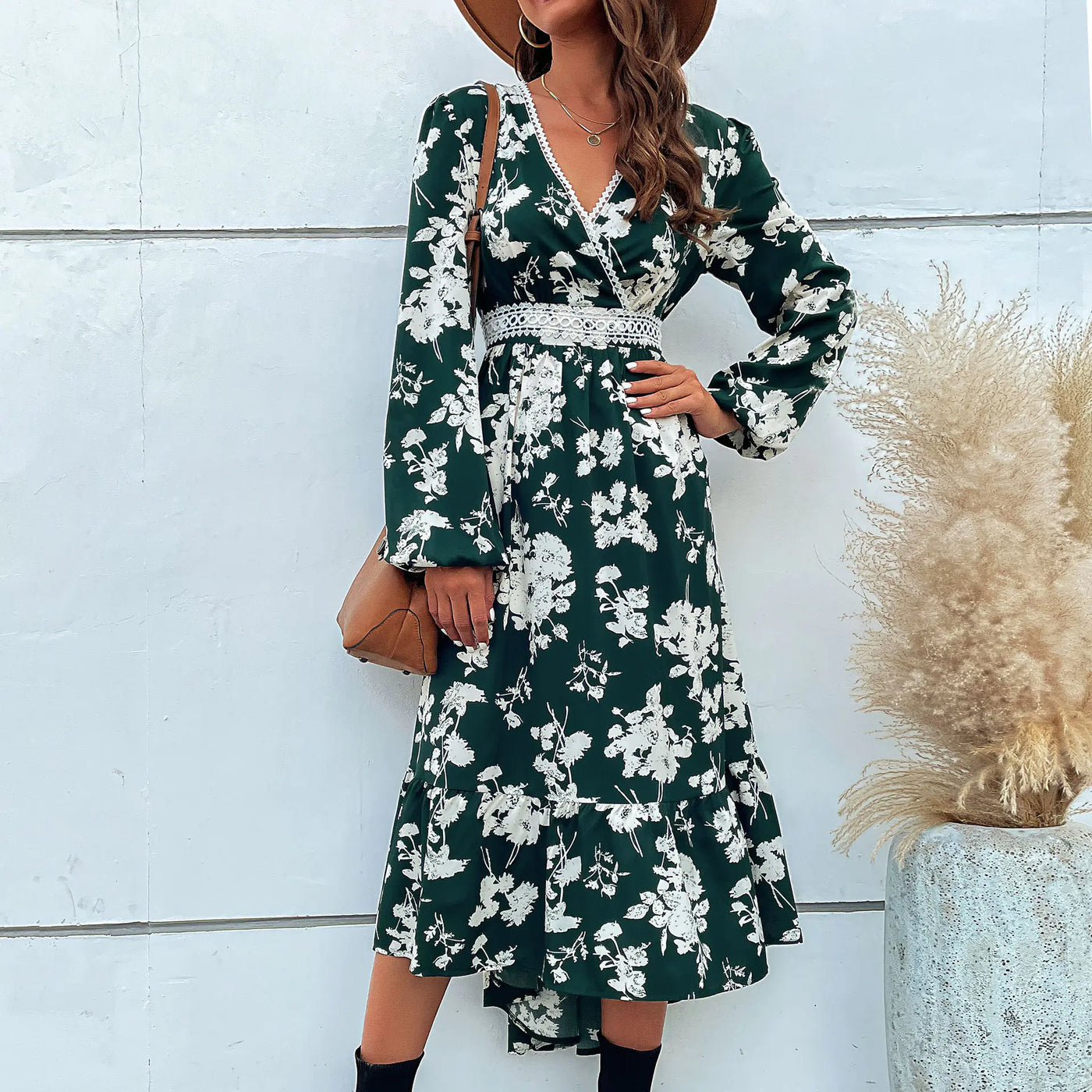 2023 Women's Fashion Asymmetrical Floral Dress