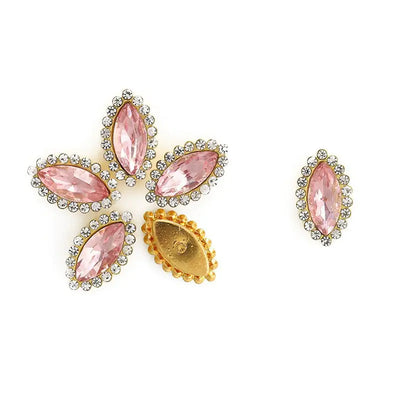 Colorful Glass Teardrop Rhinestone Hair Accessories