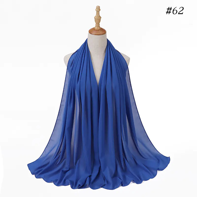 86 Color Pearl Chiffon Bubble Scarf for Women