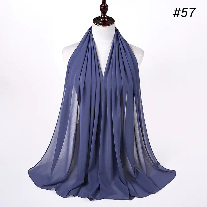 86 Color Pearl Chiffon Bubble Scarf for Women