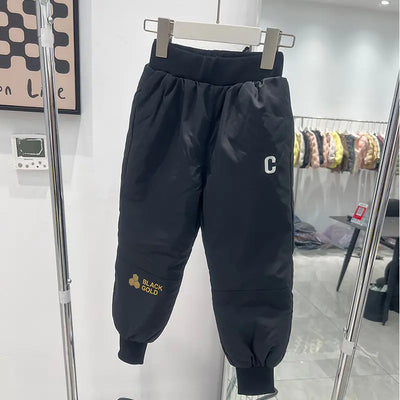 Kids' Thick Winter Waterproof Down Pants for Boys & Girls