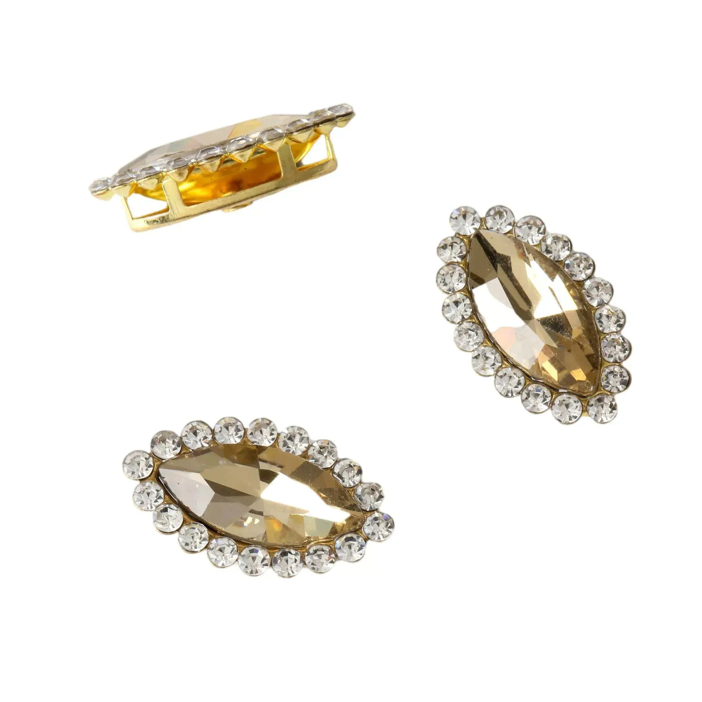 Colorful Glass Teardrop Rhinestone Hair Accessories