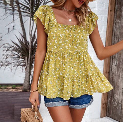 Loose - Fit Yellow Floral Dress for Women - ActOn