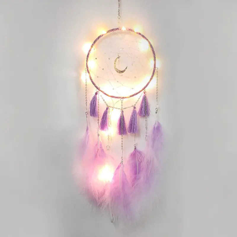 Handmade LED Dream Catcher for Bedroom Decor (1 PCS)