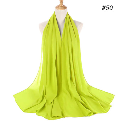 86 Color Pearl Chiffon Bubble Scarf for Women