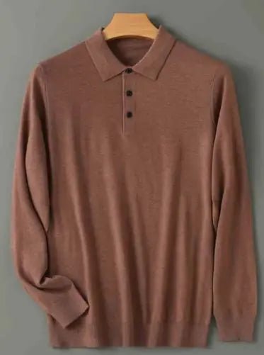 Men Long - sleeved Knitted Shirt - ActOn