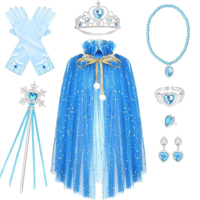 Elsa Cape for Girls - Frozen Themed Halloween Costume
