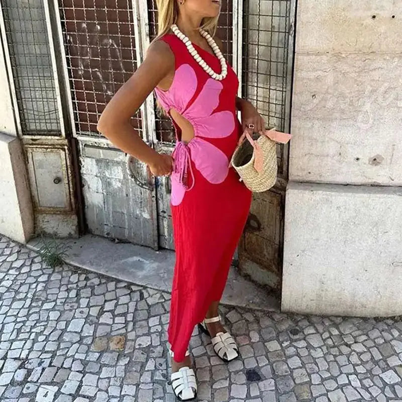 2024 Fashionable Casual Asymmetrical Floral Dress