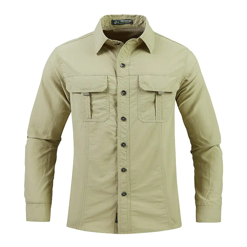 Men's Long Sleeve Quick-Dry Outdoor Shirt for Spring/Summer