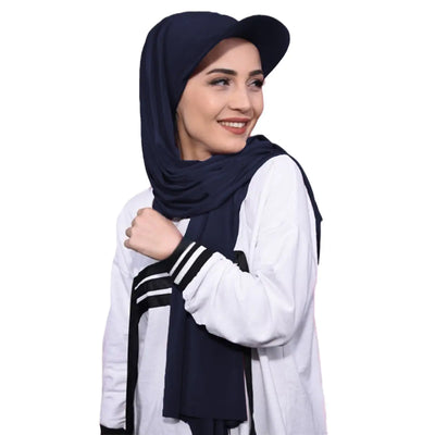 New Style Solid Color Women's Scarf Baseball Cap