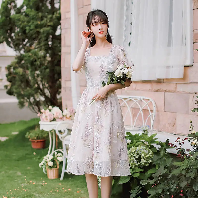 Super Fairy Retro Lace Floral Dress