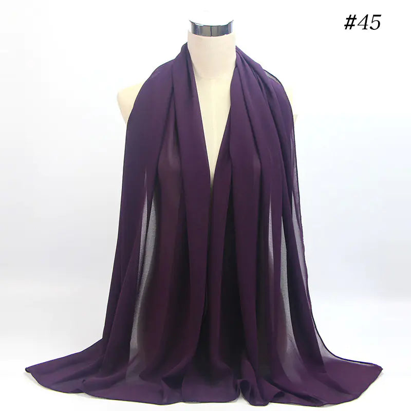 86 Color Pearl Chiffon Bubble Scarf for Women