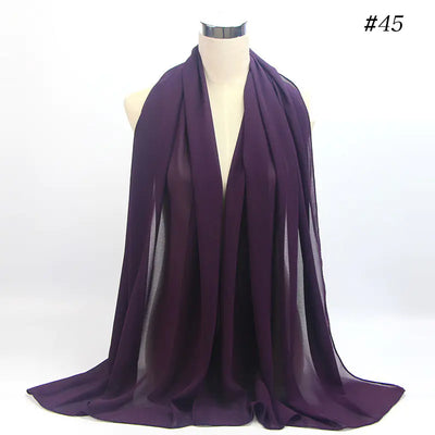 86 Color Pearl Chiffon Bubble Scarf for Women