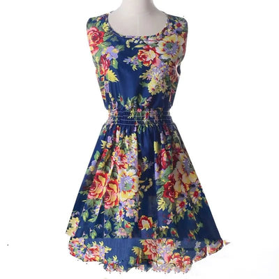 Plus Size Floral Chiffon Sleeveless Dress - ActOn