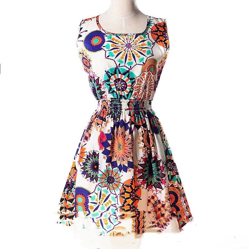 Plus Size Floral Chiffon Sleeveless Dress - ActOn